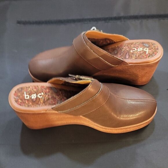 BRAND NEW B.O.C ROUND TOE PLATFORM WEDGE MULE CLOG SANDAL G1 - Picture 7 of 16